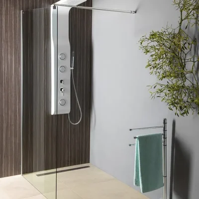 Aqualine Walk-In - dušas siena 100x190 cm, caurspīdīgs stikls WI101