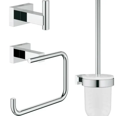 Grohe Essentials Cube - WC aksesuāru komplekts, hromēts 40757001