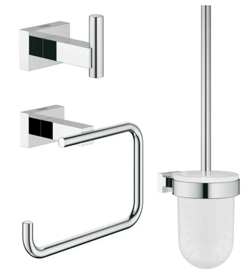 Grohe Essentials Cube - WC aksesuāru komplekts, hromēts 40757001