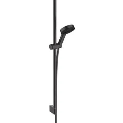Hansgrohe Pulsify Select - dušas komplekts, 3 strūklu veidi, EcoSmart, stienis 96 cm un šļūtene, matēti melns 24171670