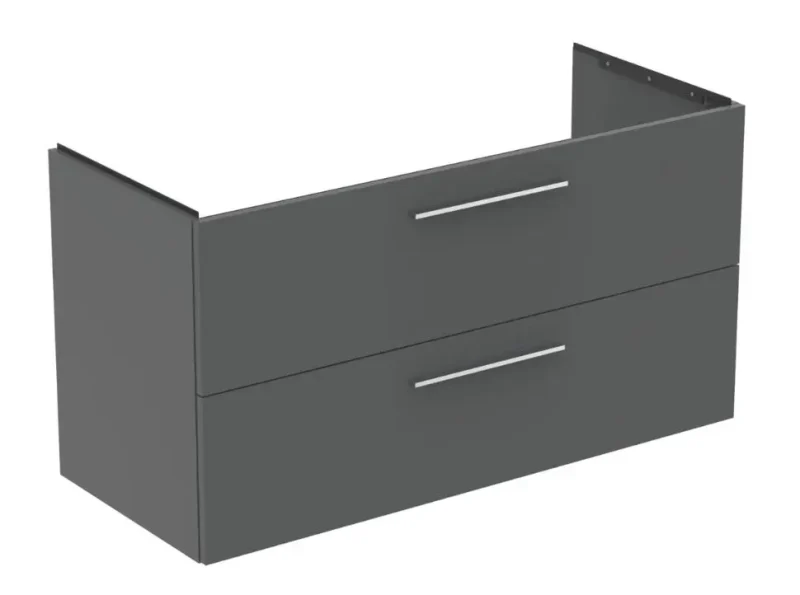 Ideal Standard i.Life B - izlietnes skapītis, 63x120x51 cm, 2 atvilktnes, pa kreisi, kvarca pelēks matēts T5586NG