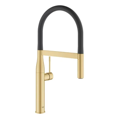 Grohe Essence - virtuves izlietnes maisītājs ar elastīgu izteku, Cool Sunrise birstēts 30294GN0