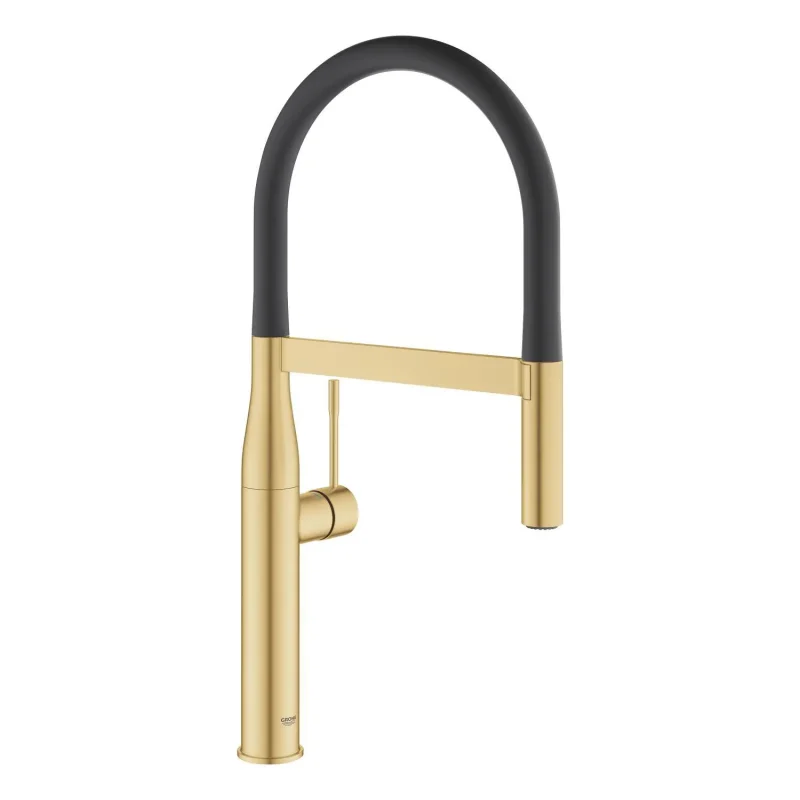 Grohe Essence - virtuves izlietnes maisītājs ar elastīgu izteku, Cool Sunrise birstēts 30294GN0