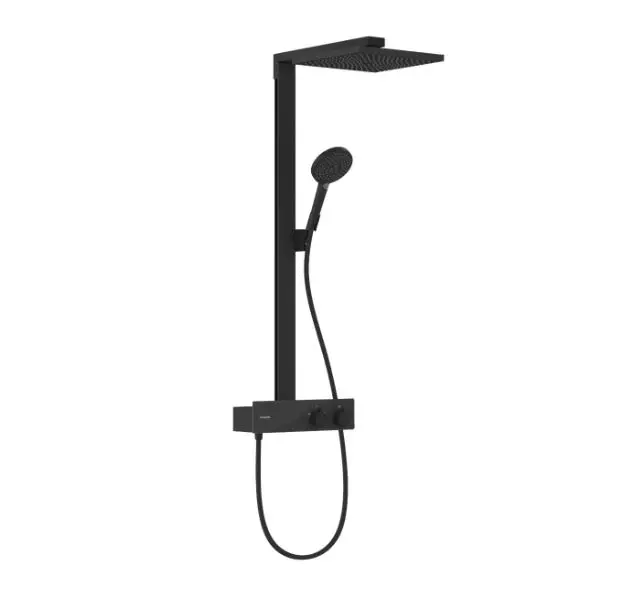 Hansgrohe Raindance E - dušas komplekts ar termostatu, 30x30 cm, matēti melns 27361670