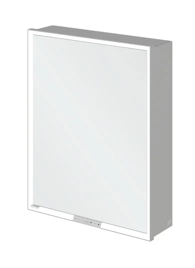 Villeroy & Boch My View+ - spoguļskapītis ar LED apgaismojumu 60x75x17 cm, 1 durvis, eņģes labajā pusē, pelēks A4816R00