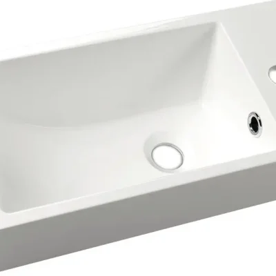 Sapho Small - izlietne Ariana 50x10x25 cm, jaucējkrāna caurums labajā pusē, balta SM016