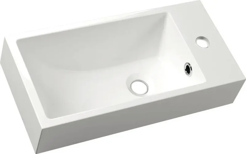 Sapho Small - izlietne Ariana 50x10x25 cm, jaucējkrāna caurums labajā pusē, balta SM016