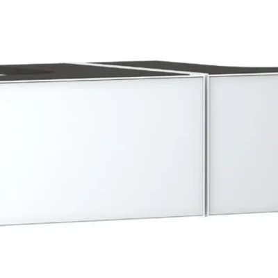 Hansgrohe Xevolos E - izlietnes skapītis, 28x137x55 cm, 2 atvilktnes, matēti balts/metāliski balts 54316320