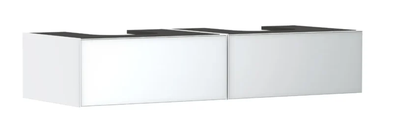 Hansgrohe Xevolos E - izlietnes skapītis, 28x137x55 cm, 2 atvilktnes, matēti balts/metāliski balts 54316320