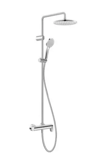 Duravit Wave - dušas komplekts ar maisītāju, diametrs 25 cm, 3 strūklas veidi, hroms WA4280007010