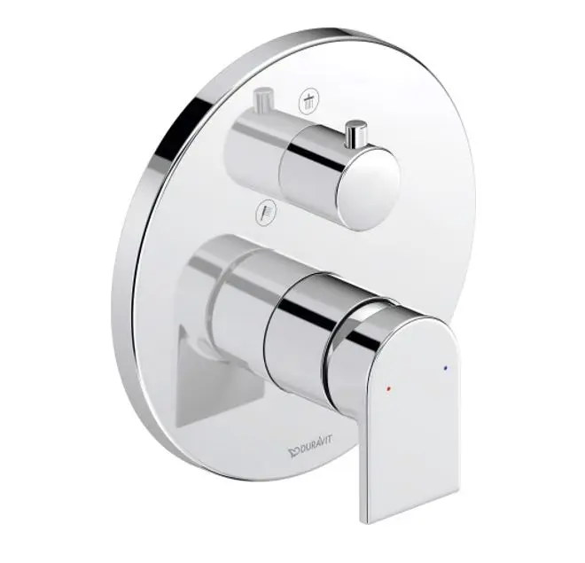 Duravit Tulum - zemapmetuma maisītājs, 2 patērētājiem, hromēts TU4210012010