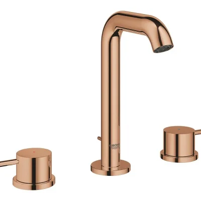 Grohe Essence - izlietnes maisītājs ar noteces komplektu, 3 caurumu montāža, Warm Sunset 20296DA1