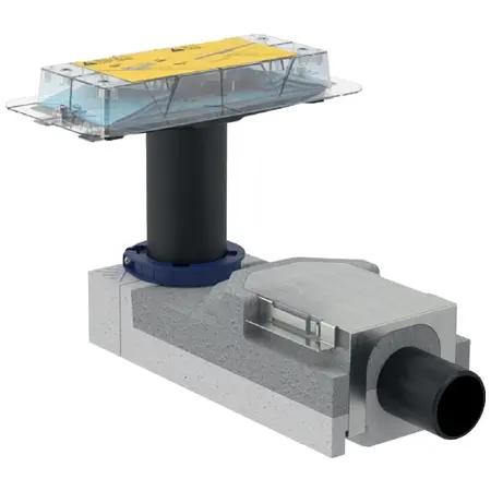 Geberit CleanLine - būvkomplekts dušas notekai, grīdas seguma augstumam pie ieplūdes 90–220 mm, izplūde 50 mm 154.150.00.1