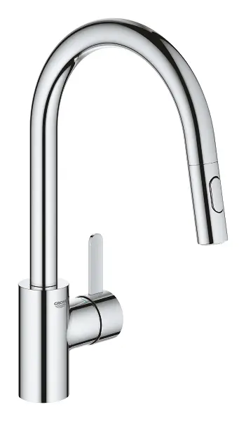 Grohe Eurosmart Cosmopolitan - virtuves izlietnes maisītājs ar izvelkamu trauku dušu, hromēts 31481001