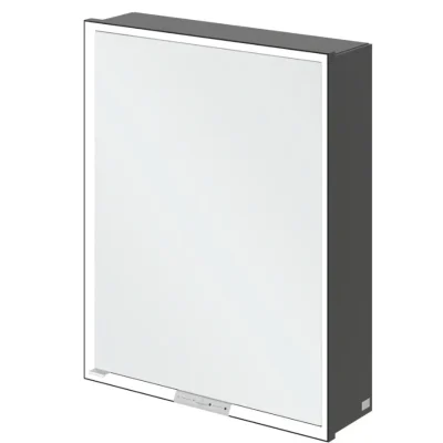 Villeroy & Boch My View+ - spoguļskapītis ar LED apgaismojumu 60x75x17 cm, 1 durvis, eņģes labajā pusē, matēti melns B4816R00