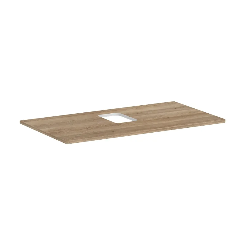 Hansgrohe Xelu Q - izlietnes plātne 98x55 cm, izgriezums vidū, dabīgs ozols 54121230