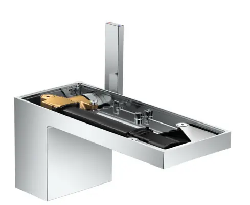 Axor MyEdition - izlietnes maisītājs, ar noteces komplektu Push-Open, hroms / bez plāksnes 47012000