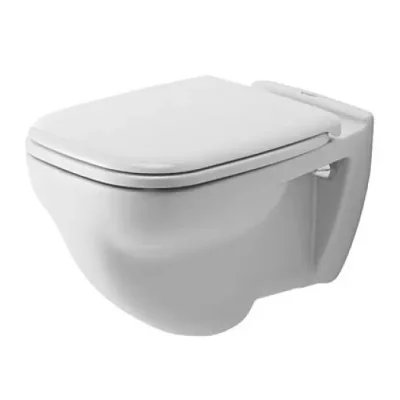 Duravit D-Code - pie sienas stiprināms WC ar plakano skalošanu, ar HygieneGlaze, Alpu balts 22100920002