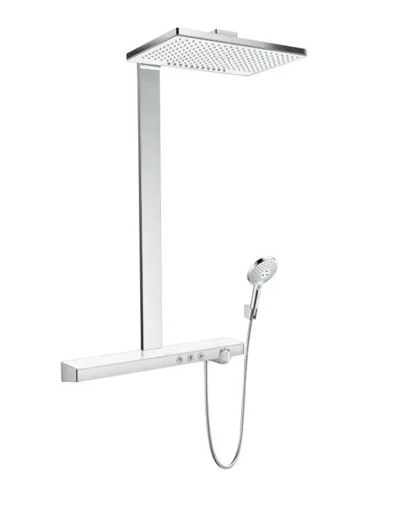 Hansgrohe Rainmaker Select - dušas kolonna Showerpipe 460 2jet, balta / hromēta 27028400