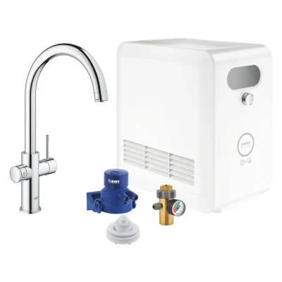 Grohe Blue Professional - virtuves izlietnes maisītājs Connected, ar dzesēšanas iekārtu un ūdens filtru, hromēts 31323002