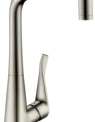 Hansgrohe M71 - virtuves izlietnes maisītājs M7116-H320 ar izvelkamu trauku dušu, sBOX, nerūsējošais tērauds 73801800