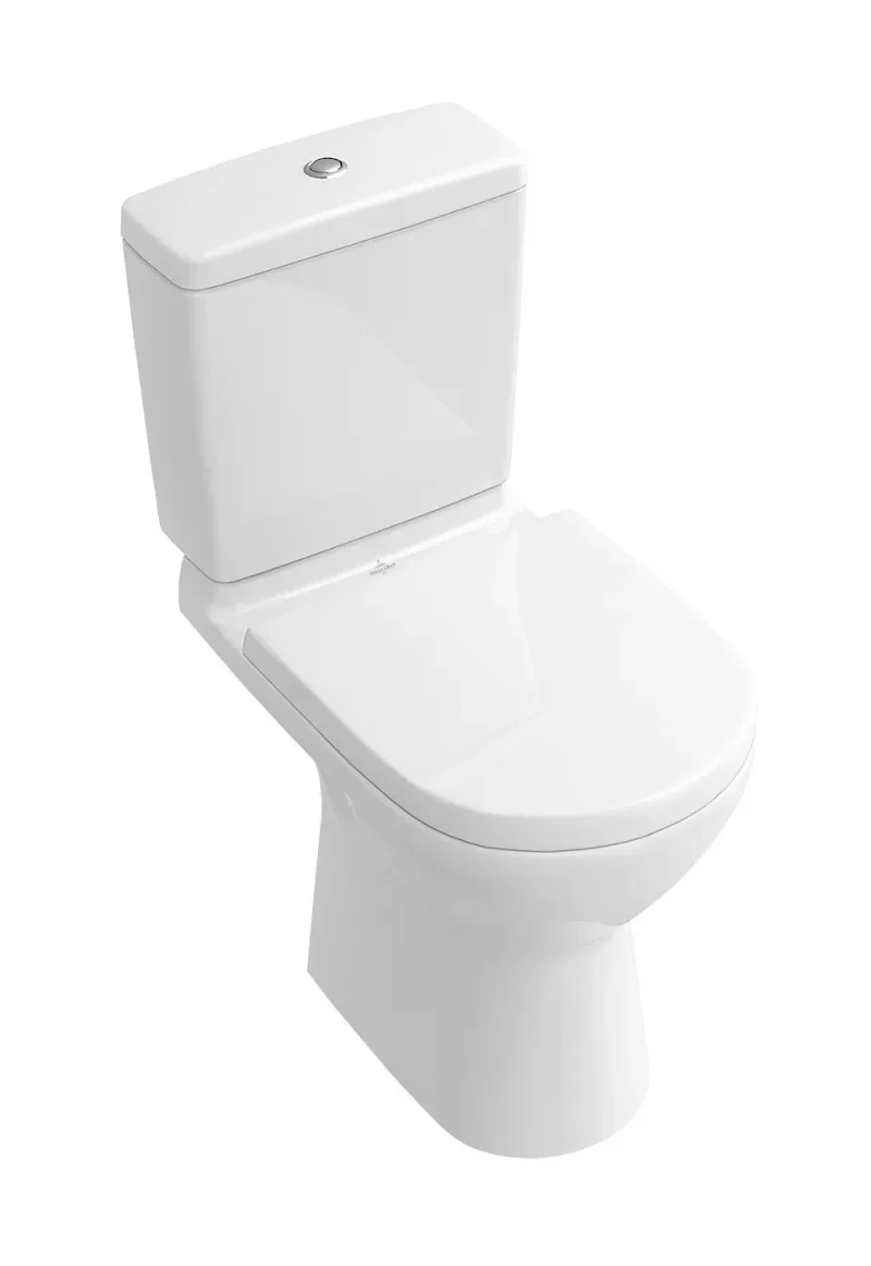 Villeroy & Boch O.novo - grīdas tualete ar dziļo skalošanu kombinācijai, horizontāls izvads, CeramicPlus, Alpu balts 566110R1