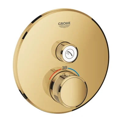 Grohe Grohtherm SmartControl - termostatisks dušas maisītājs, zemapmetuma montāža, ar 1 noslēgvārstu, Cool Sunrise 29118GL0