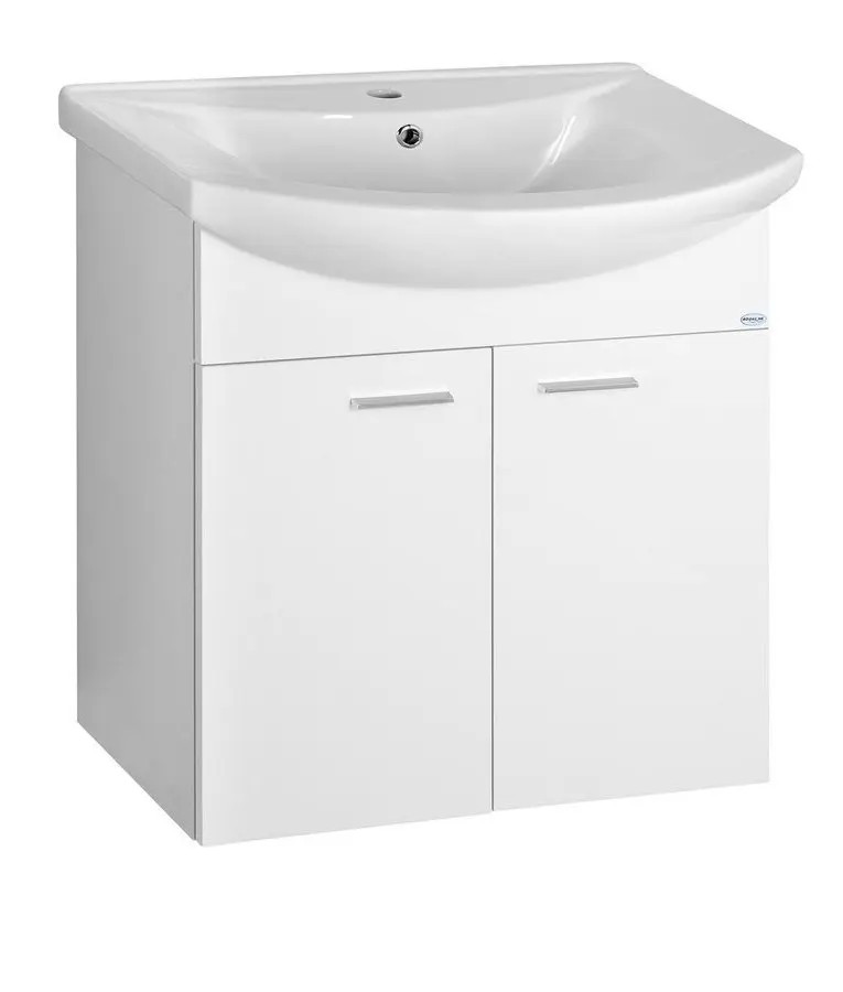 Aqualine Zoja - izlietnes skapītis 62x74x32 cm, 2 durvis, balts 51063