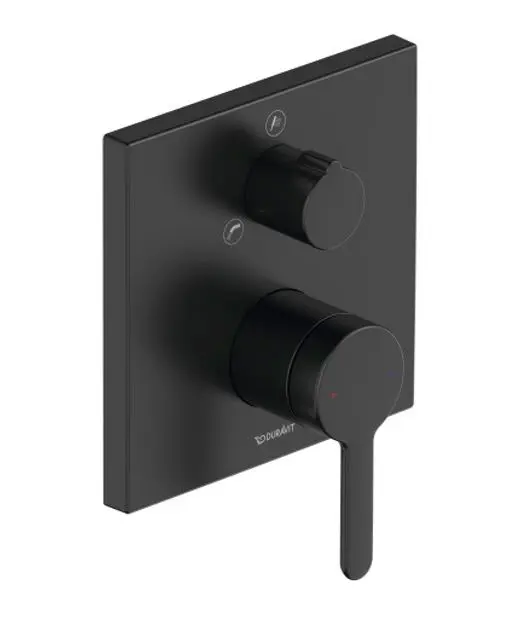 Duravit C.1 - zemapmetuma vannas maisītājs, 2 patērētājiem, melns matēts C15210011046