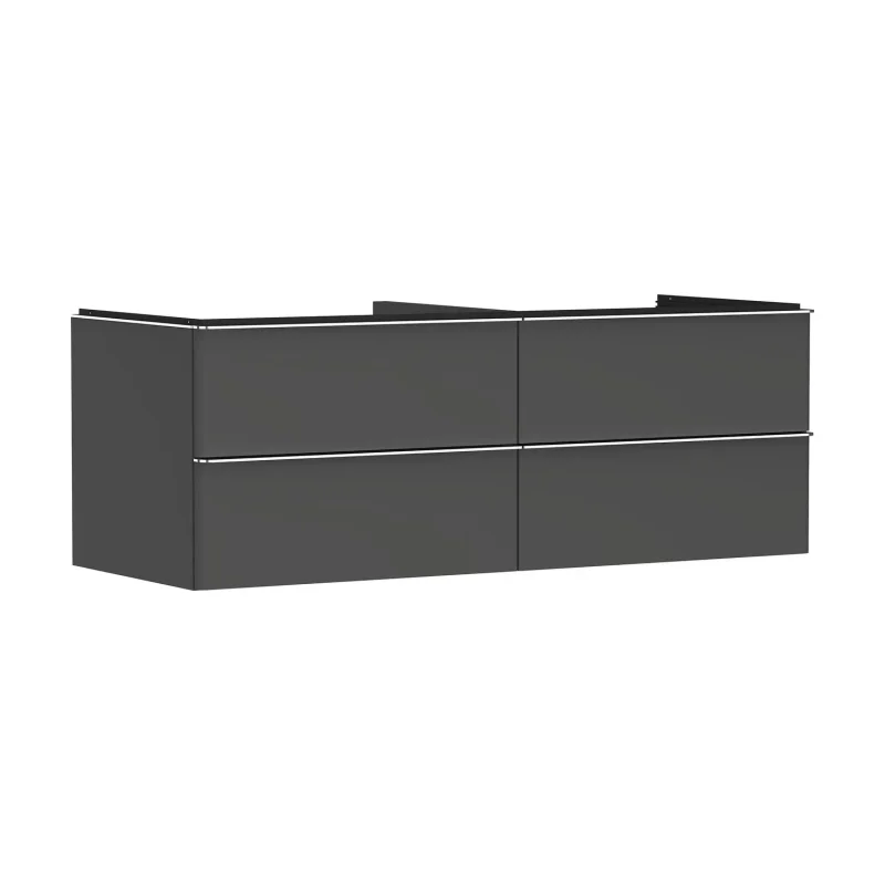 Hansgrohe Xelu Q - izlietnes skapītis, 50x136x55 cm, 4 atvilktnes, matēti pelēks/hroms 54087000