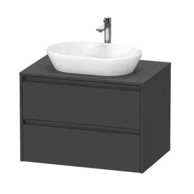 Duravit Ketho.2 - izlietnes apakšskapis, 57x80x55 cm, 2 atvilktnes, grafīta matēts K24895049490000