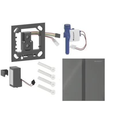 Geberit - Elektroniska pisuāra skalošanas vadība tips 40, darbība ar baterijām, Bluetooth, stikls/Lava 116.237.JK.1