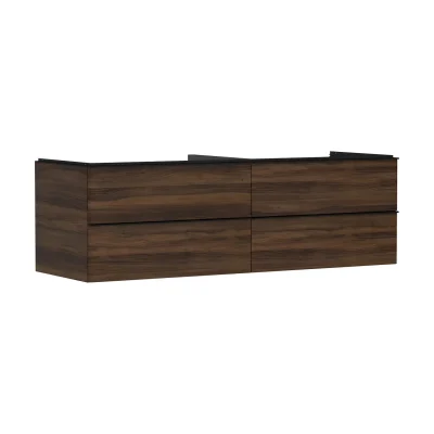 Hansgrohe Xelu Q - izlietnes skapītis, 50x156x55 cm, 4 atvilktnes, tumšs riekstkoks/matēti melns 54093670