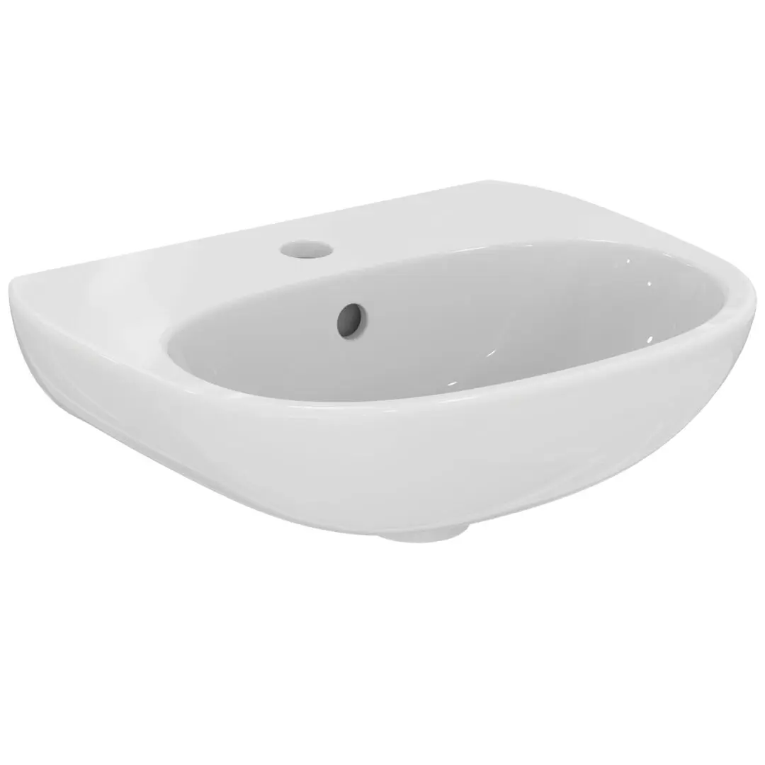 Ideal Standard Tesi - roku mazgājamā izlietne 45x36 cm, ar pārplūdi, ar jaucējkrāna caurumu, balta T352401
