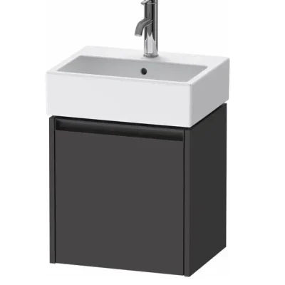 Duravit Ketho.2 - izlietnes skapītis 44x43x34 cm, ar 1 durvīm, eņģes kreisajā pusē, grafīts matēts K25070L49490000