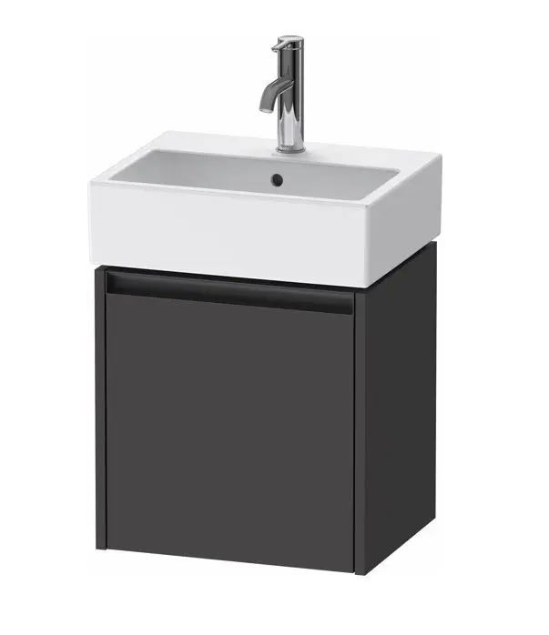 Duravit Ketho.2 - izlietnes skapītis 44x43x34 cm, ar 1 durvīm, eņģes kreisajā pusē, grafīts matēts K25070L49490000