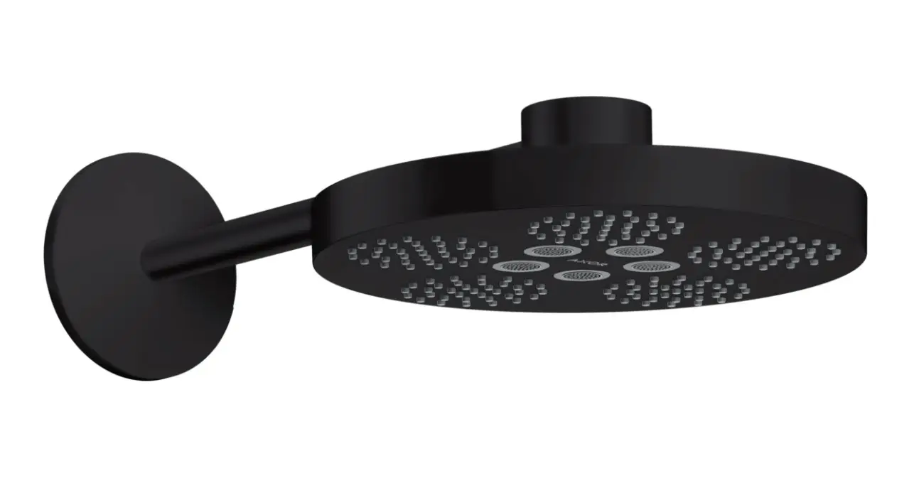 Axor One - dušas galva 280, dušas sviras 38 cm, 2 strūklas, matēti melns 48492670
