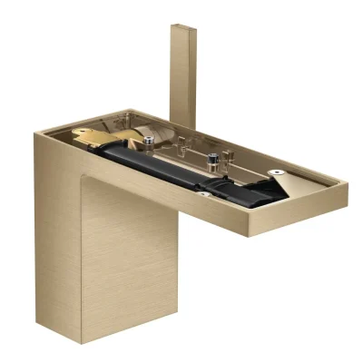 Axor MyEdition - izlietnes maisītājs ar Push-Open noteces komplektu, EcoSmart, birstēta bronza / bez plāksnes 47032140