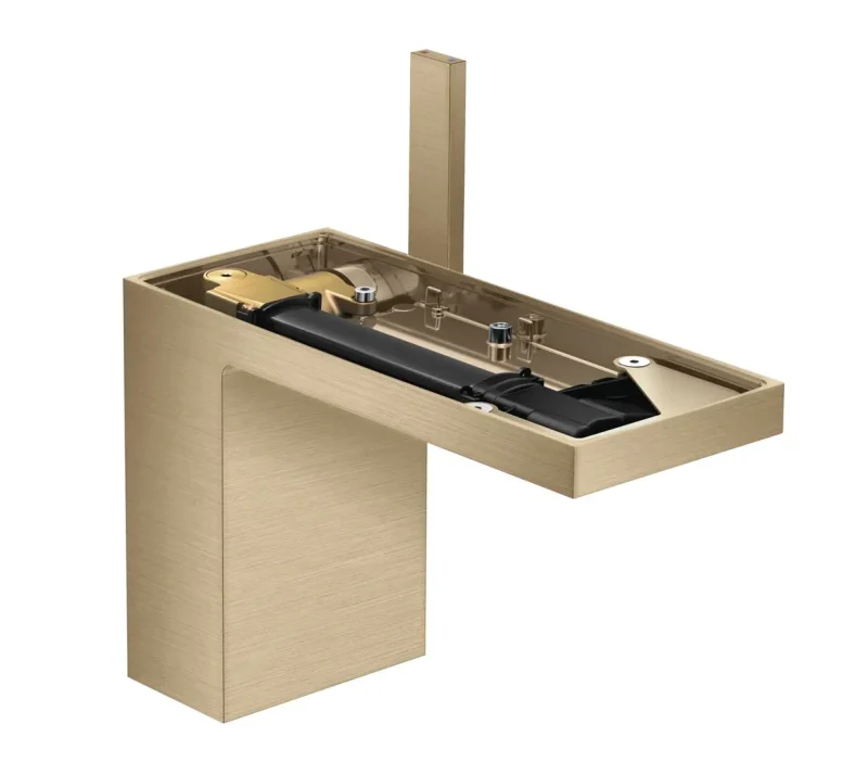 Axor MyEdition - izlietnes maisītājs ar Push-Open noteces komplektu, EcoSmart, birstēta bronza / bez plāksnes 47032140