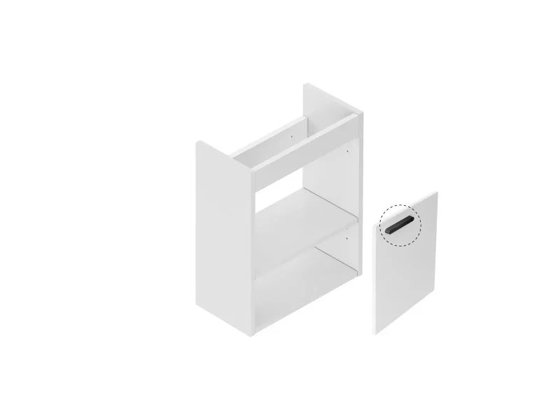 Ravak hromse II - izlietnes apakšskapītis 40x22x50 cm, bez durvīm, balts spīdīgs X000001750