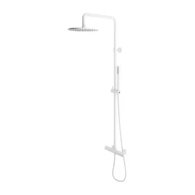 OMNIRES Y - dušas komplekts ar termostatu, diametrs 25 cm, matēti balts Y1244SUWM