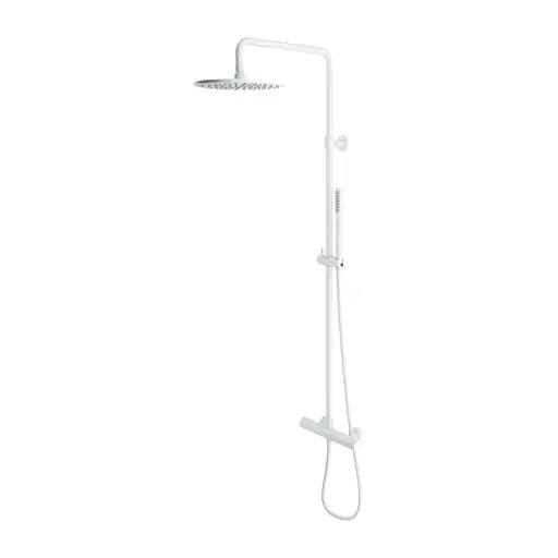 OMNIRES Y - dušas komplekts ar termostatu, diametrs 25 cm, matēti balts Y1244SUWM