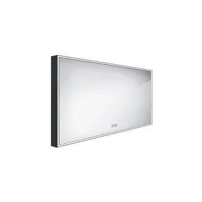Nimco spogulis - spogulis ar LED apgaismojumu, 120x70 cm, skārienjutīgs sensors, melns ZPC 13006VX-90