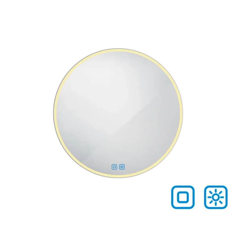 Nimco - spogulis ar LED apgaismojumu, diametrs 70 cm, divi skārienjutīgi sensori ZP 26001RVX