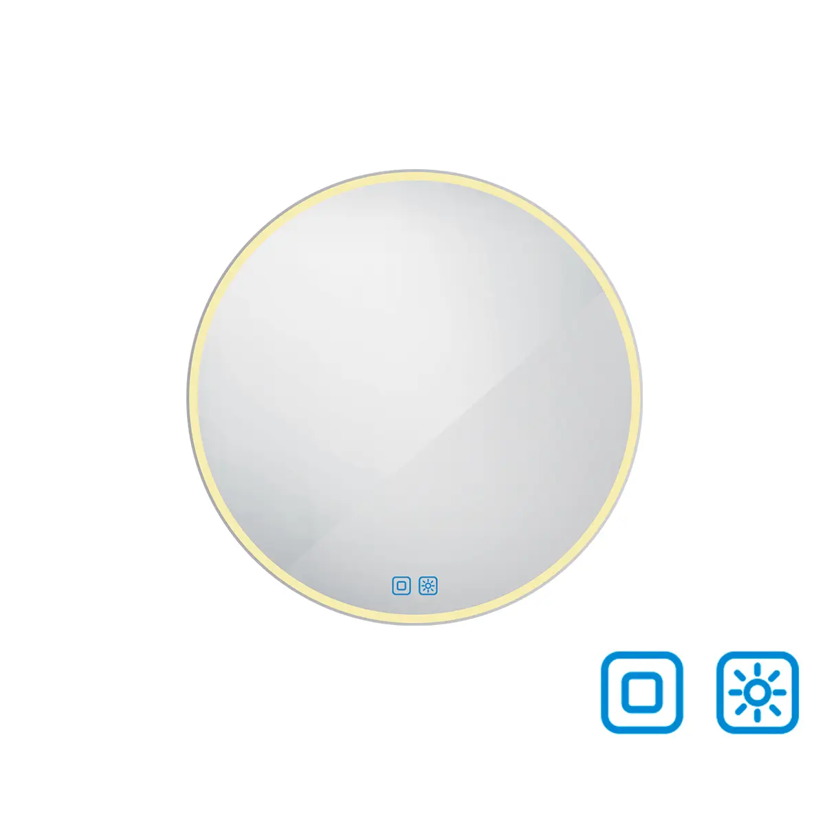 Nimco - spogulis ar LED apgaismojumu, diametrs 70 cm, divi skārienjutīgi sensori ZP 26001RVX