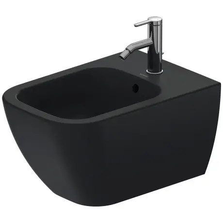 Duravit Happy D.2 - piekaramais bidē 365x540 mm, ar 1 caurumu bidē maisītājam, antracīta matēts 2258151300