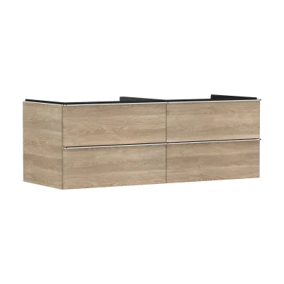 Hansgrohe Xelu Q - izlietnes apakšskapītis, 50x136x55 cm, 4 atvilktnes, dabīgs ozols/hroms 54088000