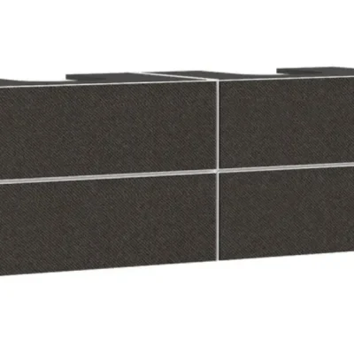 Hansgrohe Xevolos E - izlietnes skapītis, 157x56x55 cm, 4 atvilktnes, matēti balts/tekstils tumši pelēks 54199660