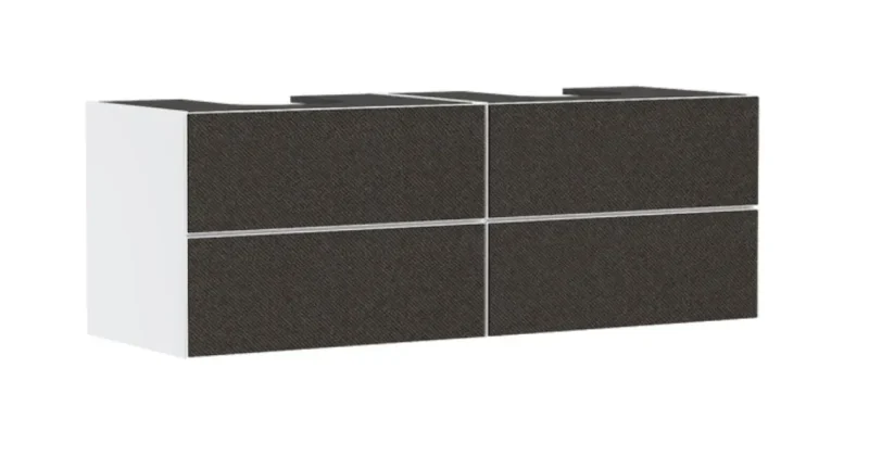 Hansgrohe Xevolos E - izlietnes skapītis, 157x56x55 cm, 4 atvilktnes, matēti balts/tekstils tumši pelēks 54199660