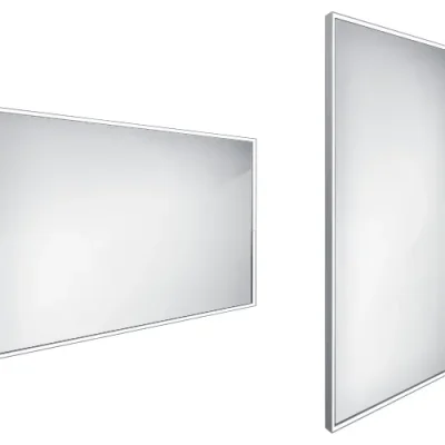 Nimco spoguļi - spogulis ar LED apgaismojumu, 120x70 cm, kvadrātveida, alumīnijs ZP 13006